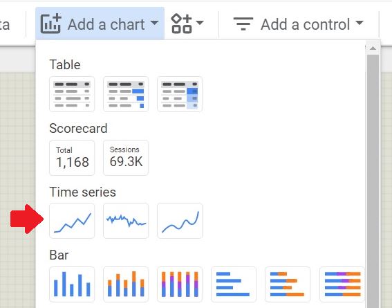 line chart google data studio