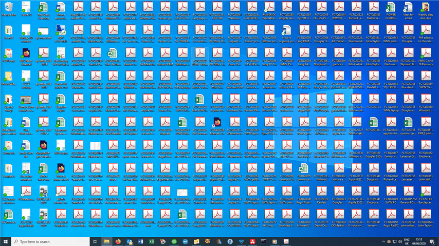 busy desktop