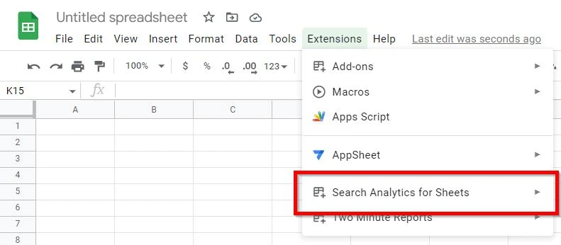 search console google sheets 1